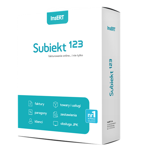 Subiekt 123 - fakturowanie online - cyfrowa licencja na 12 miesięcy, pakiet podstawowy