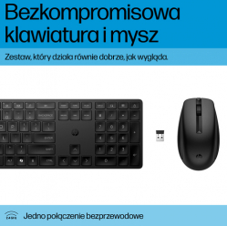 Zestaw klawiatura + mysz HP 655 Wireless Combo biały