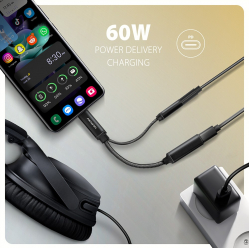Karta dźwiękowa AXAGON ADA-HCPD zewnętrzna | USB-C | 384kHz | 32bit | DAC 3.5mm | czarny
