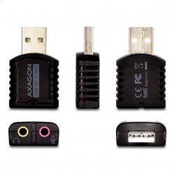 Karta dźwiękowa AXAGON ADA-17 zewnętrzna | USB | 96kHz | 24bit | czarny