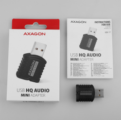 Karta dźwiękowa AXAGON ADA-17 zewnętrzna | USB | 96kHz | 24bit | czarny