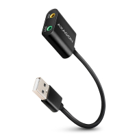 Karta dźwiękowa AXAGON ADA-12 zewnętrzna | 15 cm | USB | 48kHz | 16bit | czarny