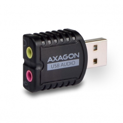 Karta dźwiękowa AXAGON MINI ADA-10 zewnętrzna USB | 48kHz | 16bit | czarny