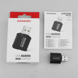 Karta dźwiękowa AXAGON MINI ADA-10 zewnętrzna USB | 48kHz | 16bit | czarny