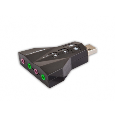 Karta dźwiękowa SAVIO AK-08 7.1 USB | 16bit | czarny