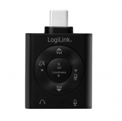 Adapter audio LogiLink USB-C | 2xjack 3.5mm | 7.1 