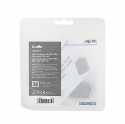 Adapter audio LogiLink USB-C | 2xjack 3.5mm | 7.1 