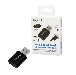 Karta dźwiękowa LogiLink UA0299 USB | 3,5mm minijack | czarny