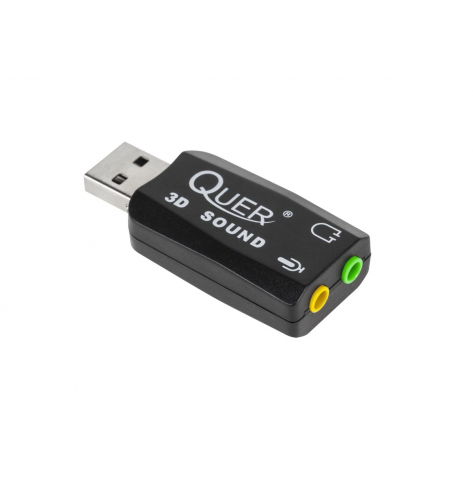 Karta dźwiękowa KOM0638 3D-Sound Virtual 5.1-Sound USB | 3,5mm minijack | czarny