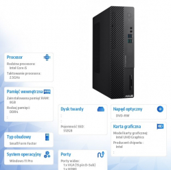 Asus ExpertCenter D5 D500SE-513500503X i5-13500 8GB 512GB DVD W11PRO
