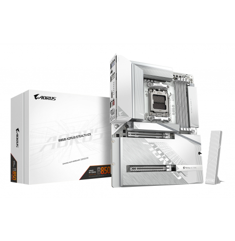 GIGABYTE B850 A STEALTH ICE AM5 MB 4xDDR5 2xSATA 3xM.2