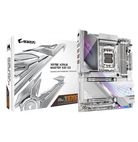 GIGABYTE X870E A MASTER X ICE AM5 4xDDR5 2xSATA 5xM.2
