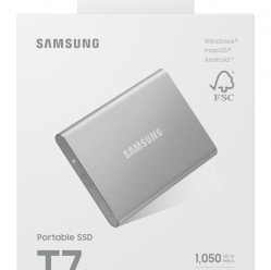 SAMSUNG Portable SSD T7 Resurrected 1TB up to 1.050 MB/s read+ 1.000 MB/s write Portable Solid State Drive