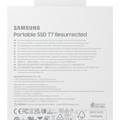 SAMSUNG Portable SSD T7 Resurrected 1TB up to 1.050 MB/s read+ 1.000 MB/s write Portable Solid State Drive