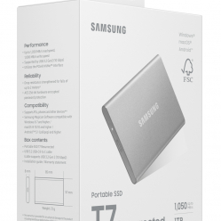 SAMSUNG Portable SSD T7 Resurrected 1TB up to 1.050 MB/s read+ 1.000 MB/s write Portable Solid State Drive