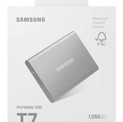 SAMSUNG Portable SSD T7 Resurrected 2TB up to 1.050 MB/s read+ 1.000 MB/s write Portable Solid State Drive