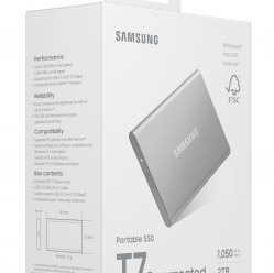 SAMSUNG Portable SSD T7 Resurrected 2TB up to 1.050 MB/s read+ 1.000 MB/s write Portable Solid State Drive