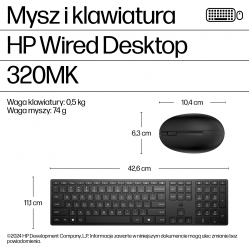Zestaw klawiatura + mysz HP 320