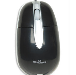Mysz Manhattan 177009 optyczna classic MH3 PS/2 800dpi czarno-srebrna