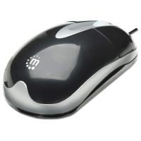 Mysz Manhattan 177016 optyczna classic MH3 USB 800dpi czarno-srebrna
