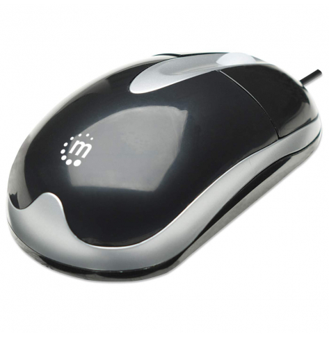 Mysz Manhattan 177016 optyczna classic MH3 USB 800dpi czarno-srebrna