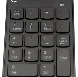 Klawiatura bezprzewodowa Manhattan 178846 numeryczna 18 klawiszy 2.4GHz czarna