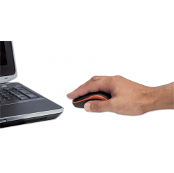 Mysz bezprzewodowa Manhattan 179409 optyczna Success 1000 dpi 2.4GHz czarno/pomarańczowy