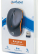 Mysz bezprzewodowa Manhattan 179409 optyczna Success 1000 dpi 2.4GHz czarno/pomarańczowy