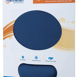 Podkładka pod mysz Manhattan 427203 z poduszką pod nadgarstek niebieski