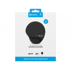 Podkładka pod mysz Sandberg 520-37 z poduszką pod nadgarstek czarny