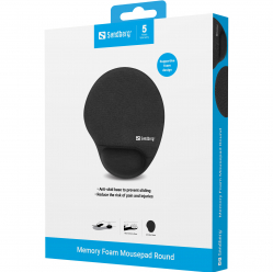 Podkładka pod mysz Sandberg 520-37 z poduszką pod nadgarstek czarny