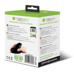 Mysz Ergonomiczna Techly 360806 Pionowa USB 1000dpi czarny