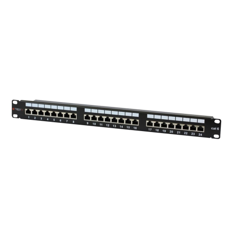 Patchpanel TechlyPro 022878 19 1U STP 24 porty RJ45 Cat6 T568A/B 