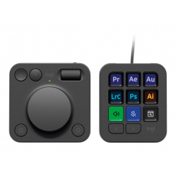 Zestaw klawiatury i tarczy Logitech MX Creative Console 920-012931 USB grafit