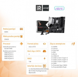 MSI Płyta główna PRO B840M-P WIFI6E AM5 4DDR5 ATX