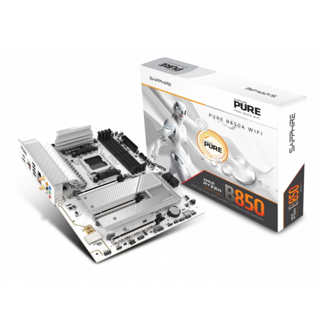 Sapphire Technology Płyta główna PURE B850A WIFI7 AM5 4DDR5 mATX 