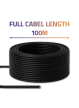 Qoltec Kabel patchcord sieciowy skrętka UTP | CAT6 | High speed 1Gb/s | LAN | 100m | Czarny 