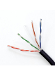 Qoltec Kabel patchcord sieciowy skrętka UTP | CAT6 | High speed 1Gb/s | LAN | 50m | Czarny 