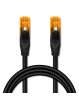 Qoltec Kabel patchcord UTP | kat.6 | 2 x RJ-45 | High speed 1Gb/s | Pozłacane styki | 20m | Czarny 