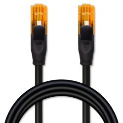 Qoltec Kabel patchcord UTP | kat.6 | 2 x RJ-45 | High speed 1Gb/s | Pozłacane styki | 15m | Czarny 