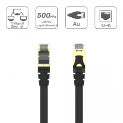 Unitek Patchcord CAT.7 SSTP 10M (8P8C) RJ45; płaski; C1897BK-10M 