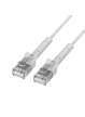 Patchcord kat.6a U/FTP 1Gbps miedź kabel sieciowy skrętka, łamana końcówka 1m biały