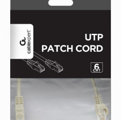 Kabel Gembird Patch cord kat.6 miedź UTP 0.5m szary