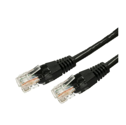 TB Kabel Patchcord miedziany kat.6a RJ45 UTP 0,5m czarny