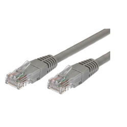 TB Kabel Patchcord miedziany kat.5e RJ45 UTP 1m. szary - paczka 10 sztuk