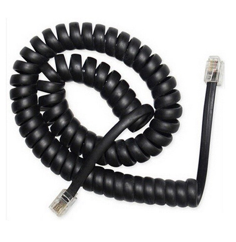 Kabel spiralny Gembird RJ10/4P4C 2m Czarny