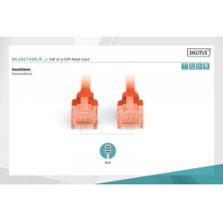 Kabel sieciowy Digitus Patch cord nieekranowany U/UTP Kat.6 AWG 26/7 miedź LSOH 2,0m Czerwony