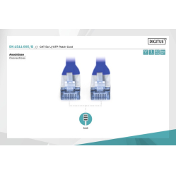 Kabel sieciowy Digitus Patch cord kat.5e UTP, CU, AWG 26/7 0,5m Niebieski