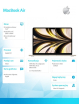 Apple MacBook Air 13.6: M2 8 8 16GB 256GB Księżycowa poświata MC7W4ZE A