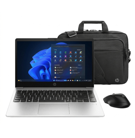 Zestaw laptop HP 255R G10 15.6 FHD Ryzen 5 7535U 16GB 512GB AMD W11H 2Y + torba HP Renew Business + mysz HP 255 Dual Wireless